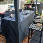 Personal Custom Covers on outdoor bar.