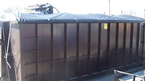 Construction refuse tarp system
