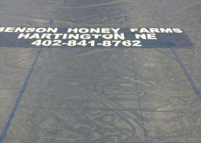 Installed bee net system used for agricultural transportation