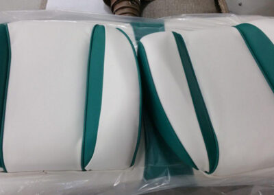 Custom upholstered boat seat for marine applications