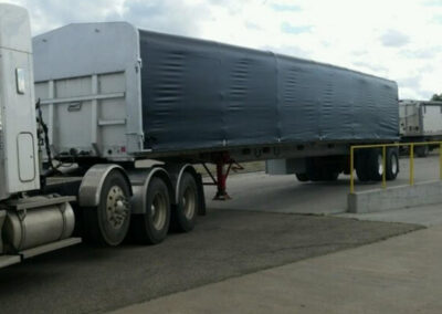 Conestoga Tarp installed on a semi-truck