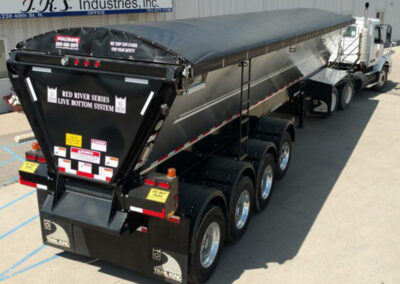 Front-to-back roll tarp system installed on a trailer