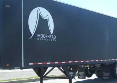 Complete wind tamer aerodynamic system installed on a trailer