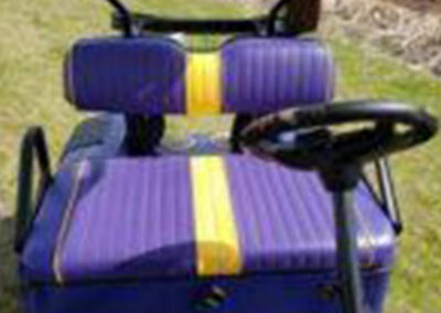 Custom upholstered golf cart seating
