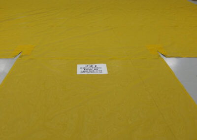 Mesh bee net cover mounted on a semi-trailer