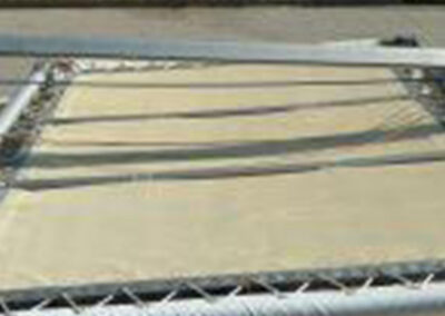 Mesh catamaran base netting installed on a marine watercraft