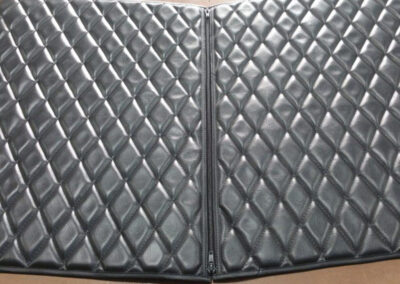 Black or Dark Grey, quilted winter front cover with insulated construction