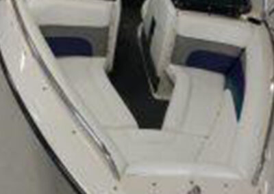 Additional marine seating restored with custom upholstery