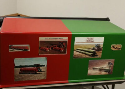 TARPs on the Farm demonstration display showing roll tarp system