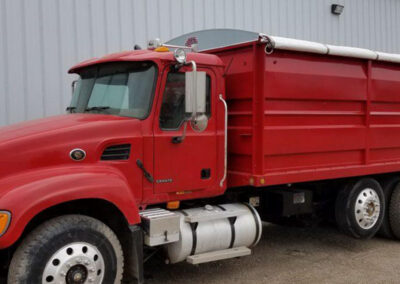Alternate angle of a Supreme roll tarp installation