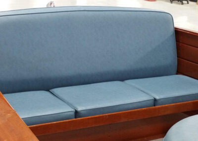 Vintage boat interior upholstery restoration project