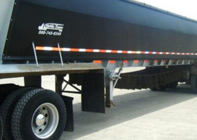 Standard vinyl winter front mounted on a semi-truck